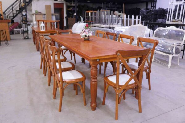 Sillas cross back caoba