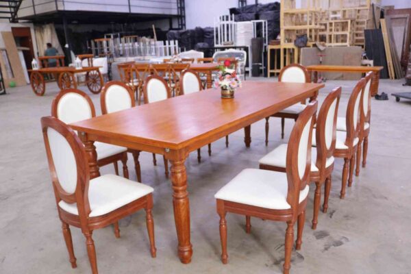 Sillas medallon color caoba